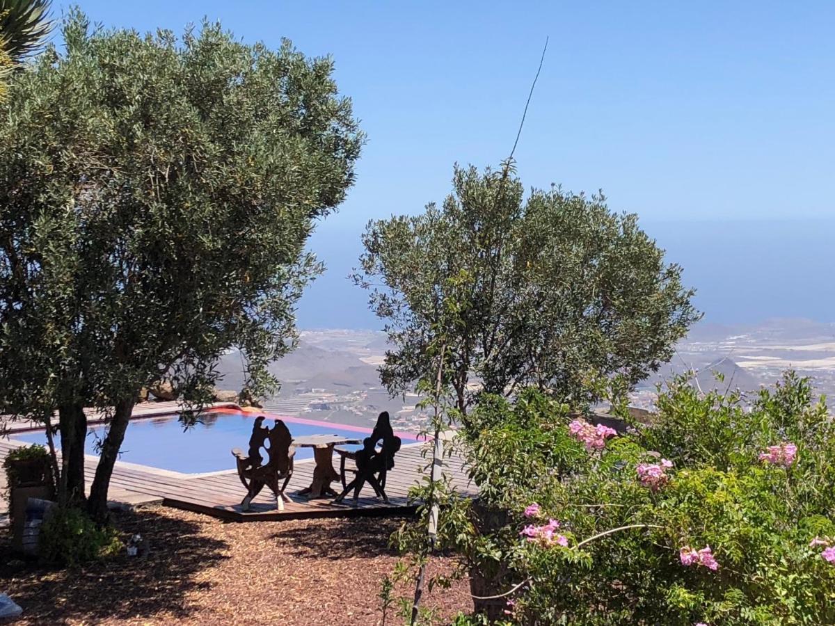 Historic Canarian House, Private Heated Infinity Pool, Bbq, Wifi + Panoramic Ocean Views Arona  Exterior photo