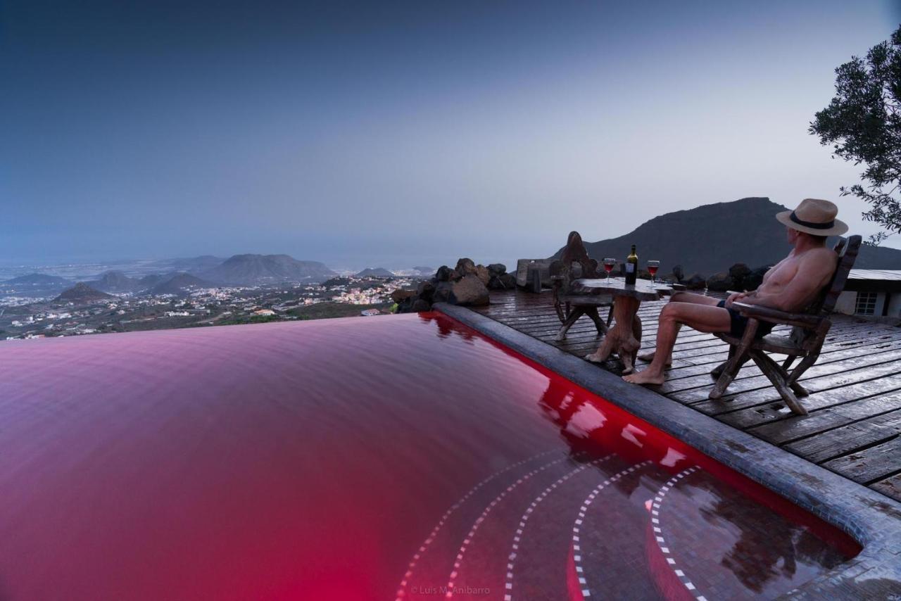 Historic Canarian House, Private Heated Infinity Pool, Bbq, Wifi + Panoramic Ocean Views Arona  Exterior photo